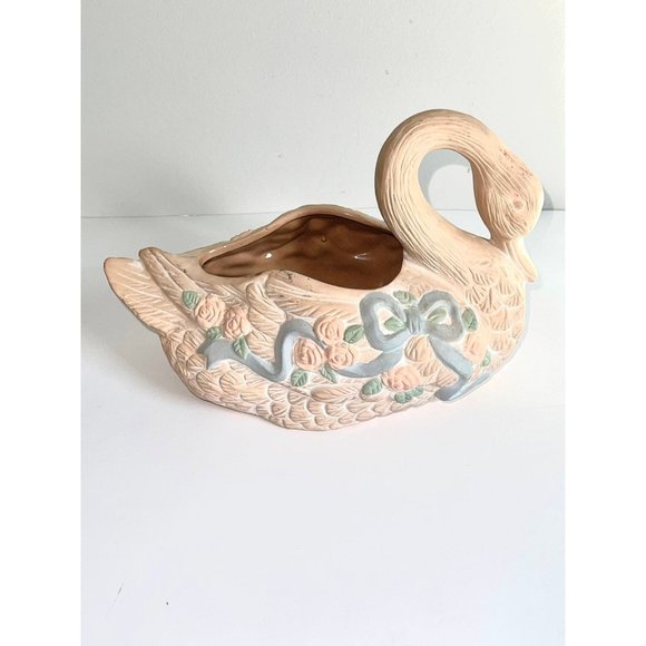 Vintage CBK LTD Ceramic Clay Swan Vase - Picture 11 of 12